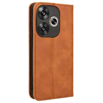 For Xiaomi Redmi Turbo 3 5G / Poco F6 5G Case PU Leather Wallet Retro Texture Phone Cover Wholesale