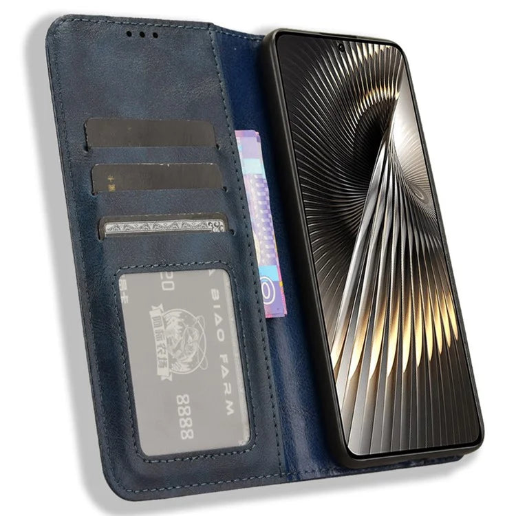 For Xiaomi Redmi Turbo 3 5G / Poco F6 5G Case PU Leather Wallet Retro Texture Phone Cover Wholesale