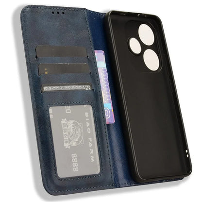 For Xiaomi Redmi Turbo 3 5G / Poco F6 5G Case PU Leather Wallet Retro Texture Phone Cover Wholesale