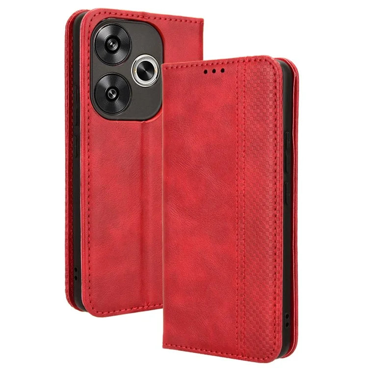 For Xiaomi Redmi Turbo 3 5G / Poco F6 5G Case PU Leather Wallet Retro Texture Phone Cover Wholesale