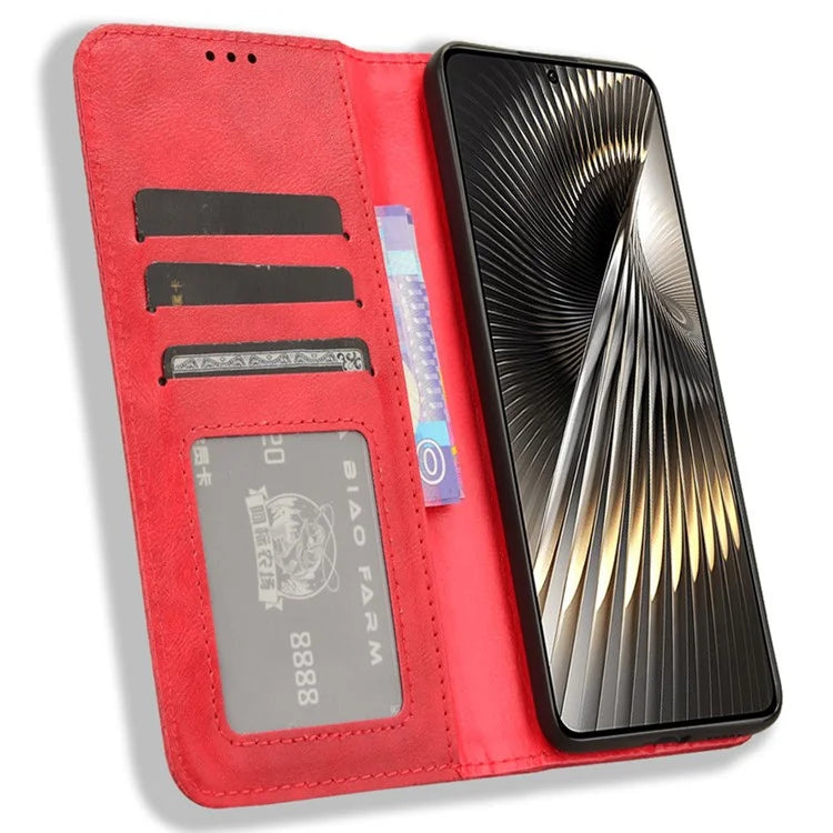 For Xiaomi Redmi Turbo 3 5G / Poco F6 5G Case PU Leather Wallet Retro Texture Phone Cover Wholesale