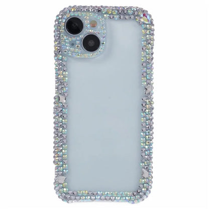 XY Series For iPhone 13 6.1 inch Cell Phone Case Soft TPU Clear Shell with Rhinestones Decor