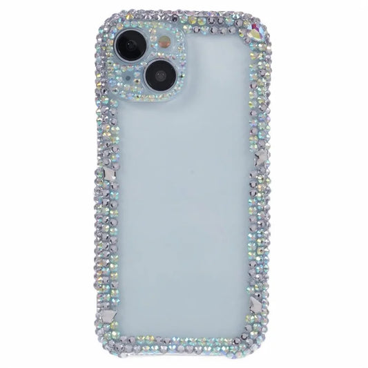 XY Series For iPhone 13 6.1 inch Cell Phone Case Soft TPU Clear Shell with Rhinestones Decor