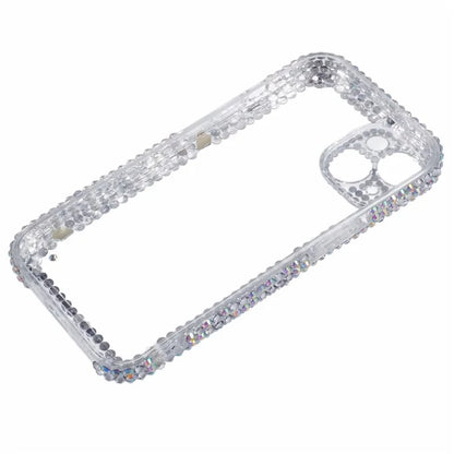 XY Series For iPhone 13 6.1 inch Cell Phone Case Soft TPU Clear Shell with Rhinestones Decor