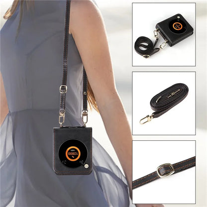For ZTE nubia Flip 5G / Libero Flip A304ZT Case Card Holder Leather Phone Cover with Lanyard