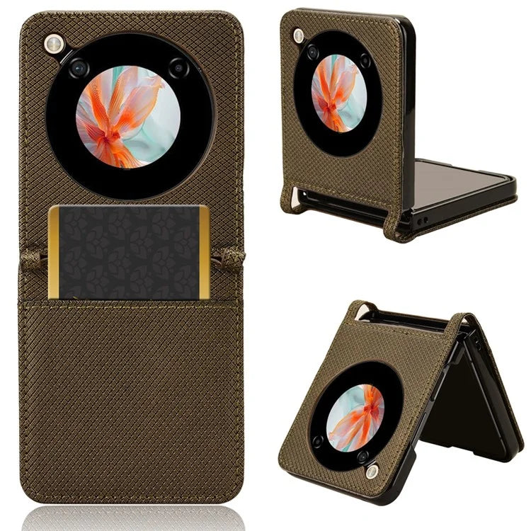 For ZTE nubia Flip 5G / Libero Flip A304ZT Case Leather Phone Cover with Card Slot