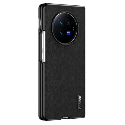 For vivo X Fold3 Case PU Leather+PC+TPU Tree Pattern Slim Protective Phone Cover