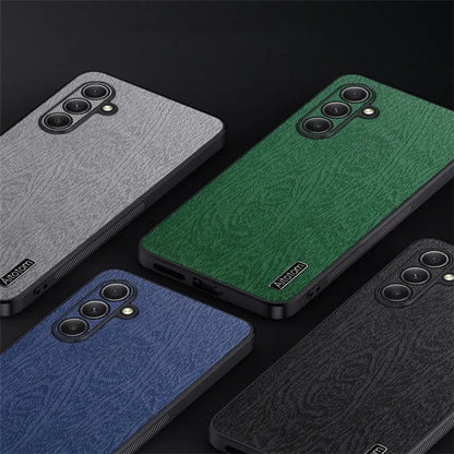 Wholesale Phone Cases for Samsung Galaxy M55 5G / C55 5G / F55 5G Wood Texture PU Leather+PC+TPU Phone Cover