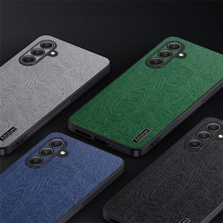 Wholesale Phone Cases for Samsung Galaxy M55 5G / C55 5G / F55 5G Wood Texture PU Leather+PC+TPU Phone Cover