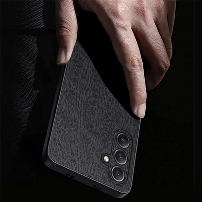 Wholesale Phone Cases for Samsung Galaxy M55 5G / C55 5G / F55 5G Wood Texture PU Leather+PC+TPU Phone Cover