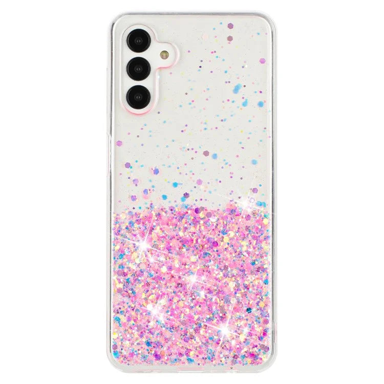 For Samsung Galaxy S24+ Case Luminous Sequins Anti-fall TPU Mobile Phone Cover