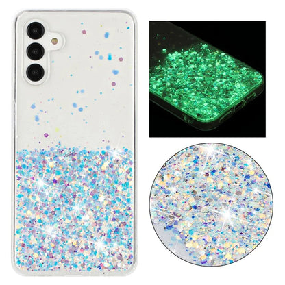 For Samsung Galaxy S24+ Case Luminous Sequins Anti-fall TPU Mobile Phone Cover