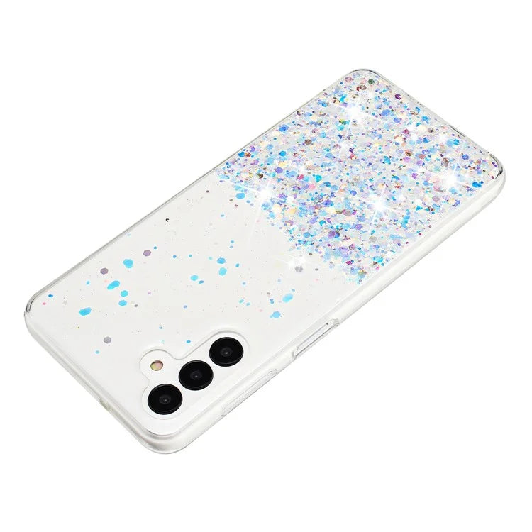 For Samsung Galaxy S24+ Case Luminous Sequins Anti-fall TPU Mobile Phone Cover