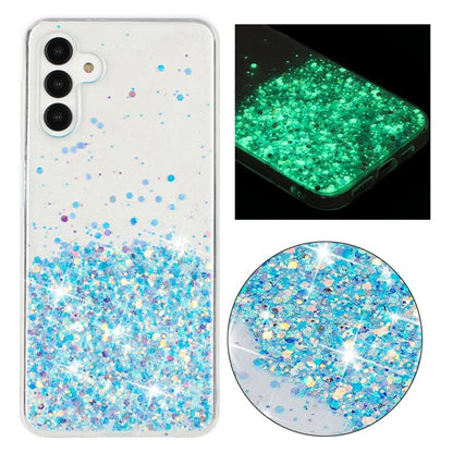 For Samsung Galaxy S24+ Case Luminous Sequins Anti-fall TPU Mobile Phone Cover