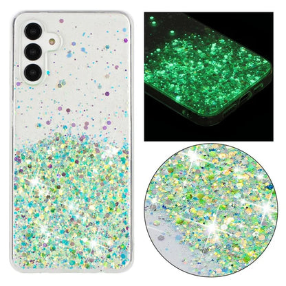 For Samsung Galaxy S24+ Case Luminous Sequins Anti-fall TPU Mobile Phone Cover