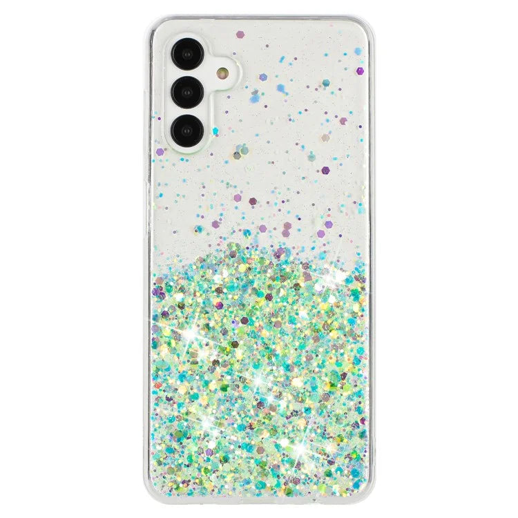 For Samsung Galaxy S24+ Case Luminous Sequins Anti-fall TPU Mobile Phone Cover