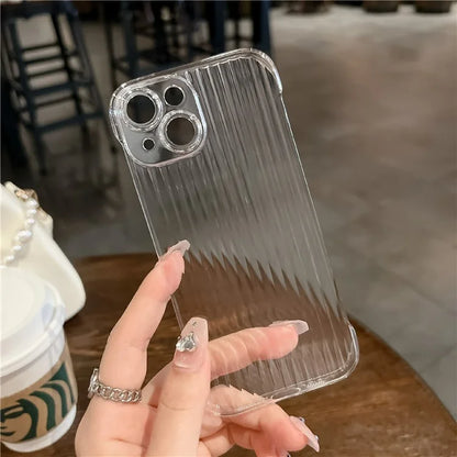 For iPhone 15 Clear Phone Shell PC Case No Side Frame Design Cell Phone Cover