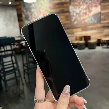 Wholesale Phone Cover for iPhone 14 Plus Transparent Texture PC Cases No Side Frame Design
