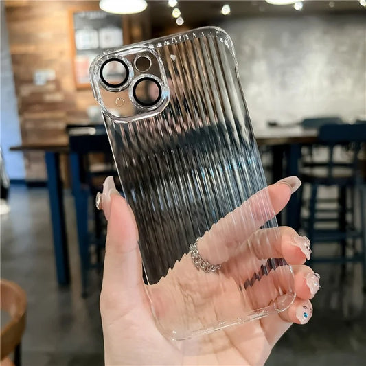 For iPhone 13 Cases Wholesale Phone Supplies No Side Frame Design Phone Cover with Lens Film
