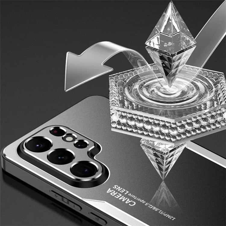 For Samsung Galaxy S22 Ultra 5G Back Case Military Aluminum Alloy Sturdy Protective Cover