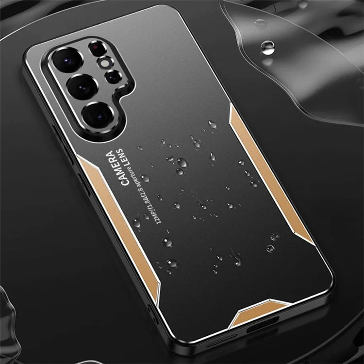 For Samsung Galaxy S22 Ultra 5G Back Case Military Aluminum Alloy Sturdy Protective Cover