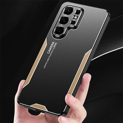 For Samsung Galaxy S22 Ultra 5G Back Case Military Aluminum Alloy Sturdy Protective Cover