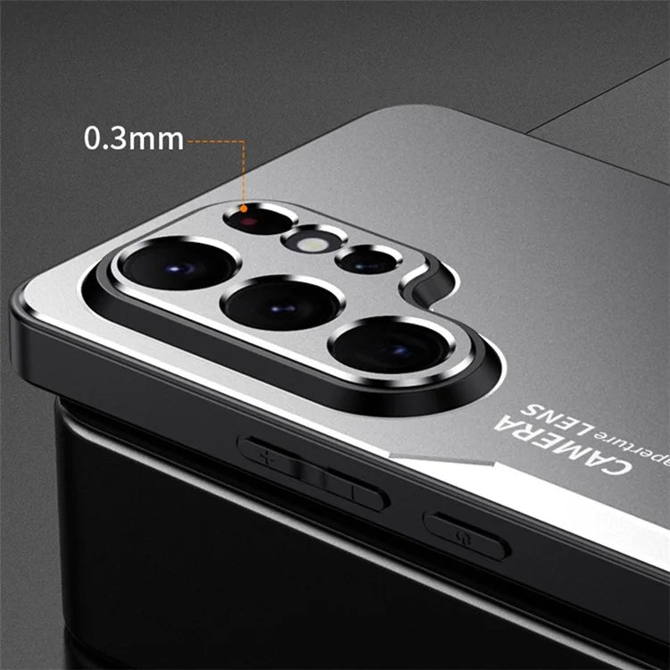 For Samsung Galaxy S22 Ultra 5G Back Case Military Aluminum Alloy Sturdy Protective Cover