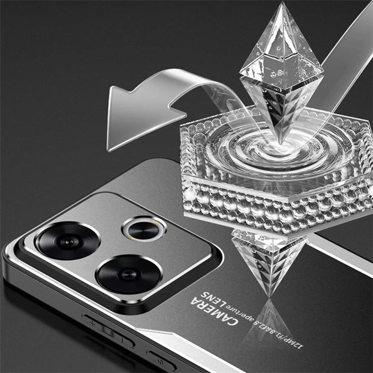 For Xiaomi Redmi Turbo 3 5G / Poco F6 5G Case Aluminum Alloy+PC+TPU Shock Absorption Phone Cover