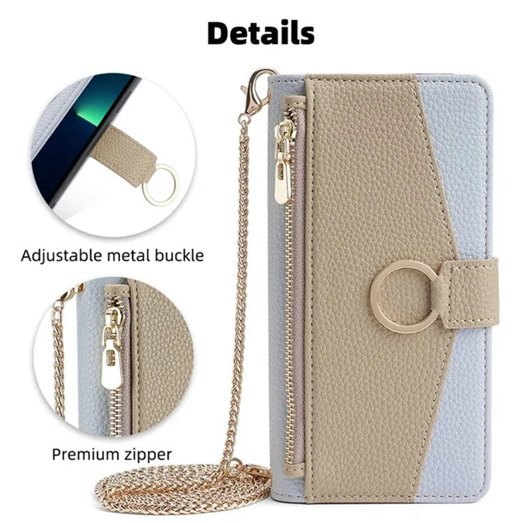 For Xiaomi Civi 4 Pro 5G / 14 Civi 5G Leather Case Zipper Wallet Stand Phone Cover with Mirror Function