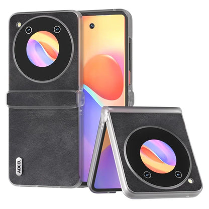 ABEEL For ZTE nubia Flip 5G Case Matte Edge Cowhide Texture Leather+PC Phone Cover