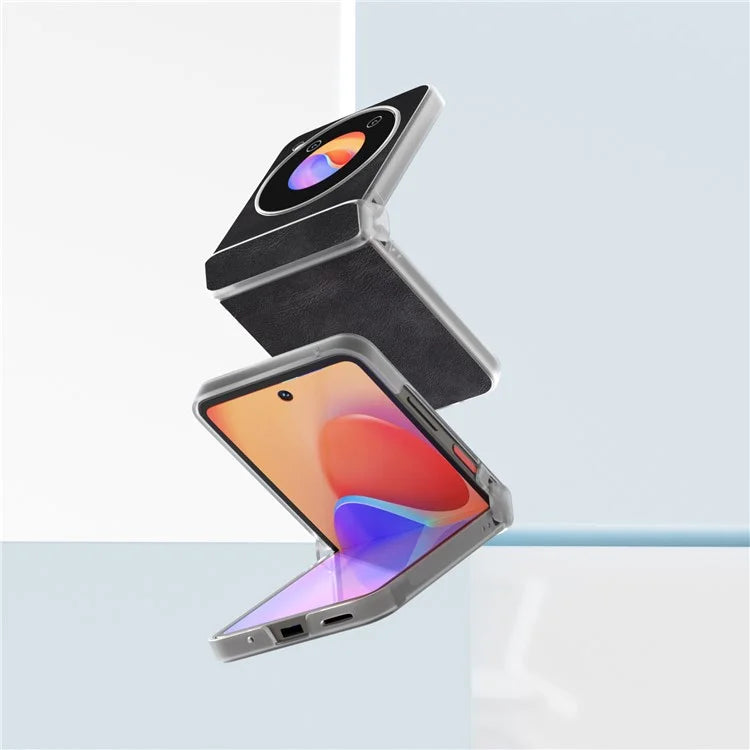 ABEEL For ZTE nubia Flip 5G Case Matte Edge Cowhide Texture Leather+PC Phone Cover