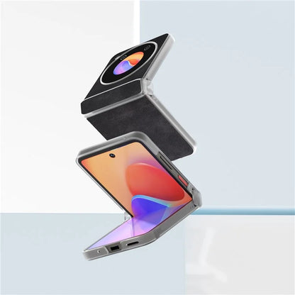 ABEEL For ZTE nubia Flip 5G Case Matte Edge Cowhide Texture Leather+PC Phone Cover