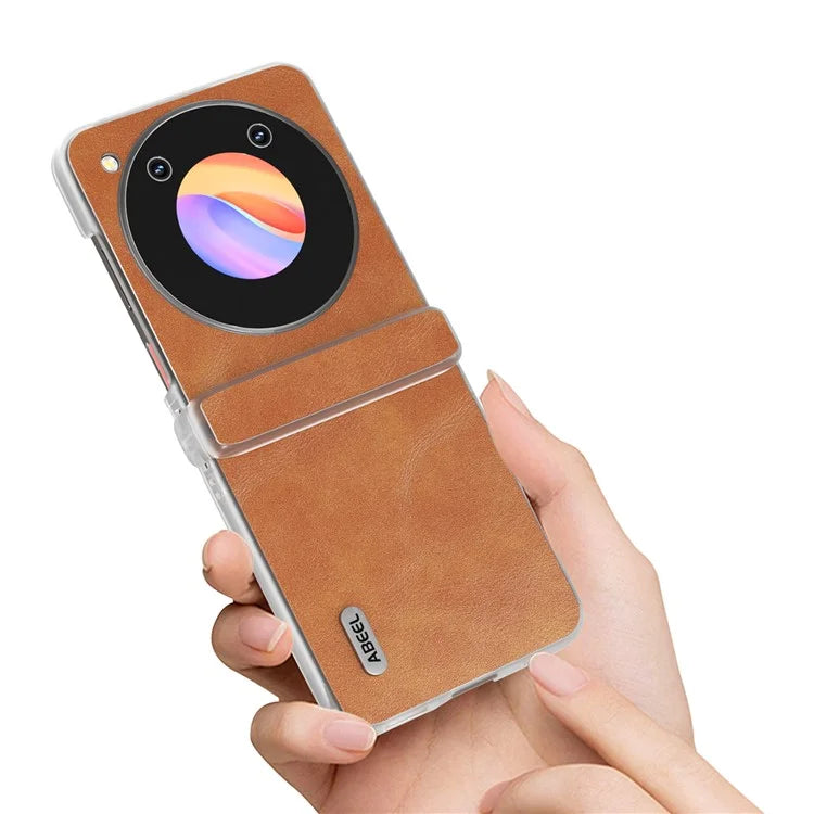 ABEEL For ZTE nubia Flip 5G Case Matte Edge Cowhide Texture Leather+PC Phone Cover