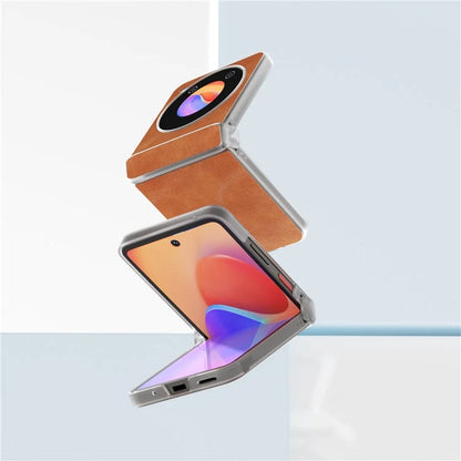 ABEEL For ZTE nubia Flip 5G Case Matte Edge Cowhide Texture Leather+PC Phone Cover