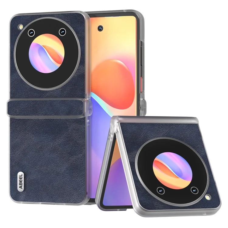 ABEEL For ZTE nubia Flip 5G Case Matte Edge Cowhide Texture Leather+PC Phone Cover