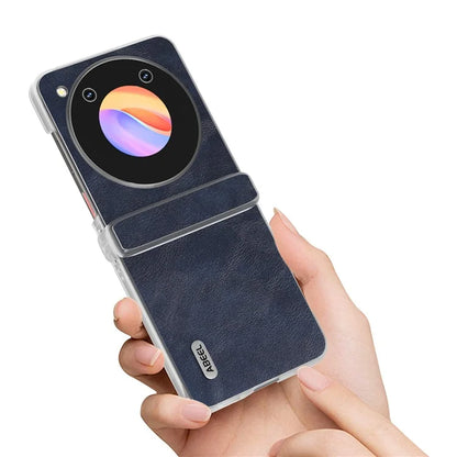 ABEEL For ZTE nubia Flip 5G Case Matte Edge Cowhide Texture Leather+PC Phone Cover