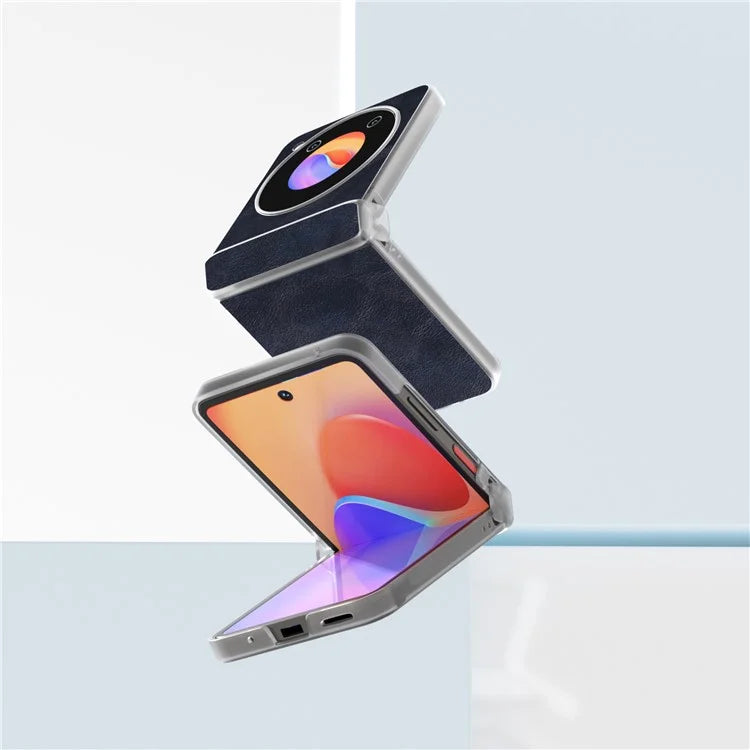 ABEEL For ZTE nubia Flip 5G Case Matte Edge Cowhide Texture Leather+PC Phone Cover