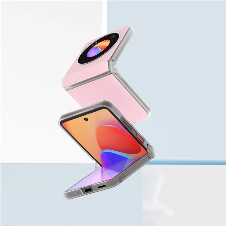 ABEEL For ZTE nubia Flip 5G Case Matte Edge Cowhide Texture Leather+PC Phone Cover