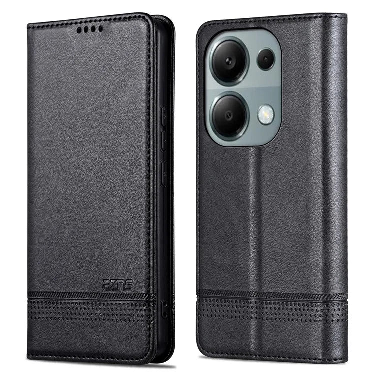 AZNS For Xiaomi Redmi Note 13 Pro 4G / Poco M6 Pro 4G Magnetic Case PU Leather Stand Phone Cover