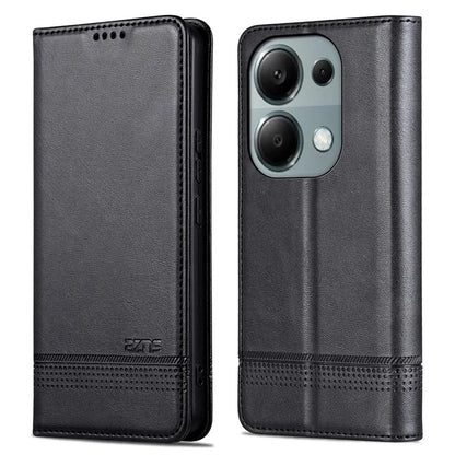 AZNS For Xiaomi Redmi Note 13 Pro 4G / Poco M6 Pro 4G Magnetic Case PU Leather Stand Phone Cover