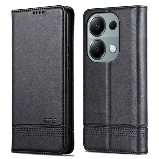 AZNS For Xiaomi Redmi Note 13 Pro 4G / Poco M6 Pro 4G Magnetic Case PU Leather Stand Phone Cover