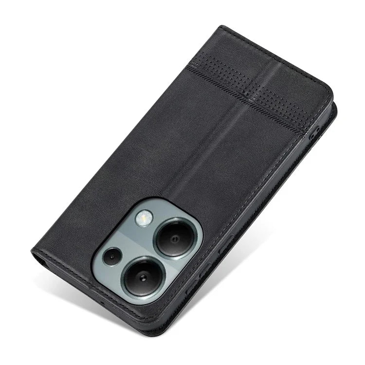 AZNS For Xiaomi Redmi Note 13 Pro 4G / Poco M6 Pro 4G Magnetic Case PU Leather Stand Phone Cover