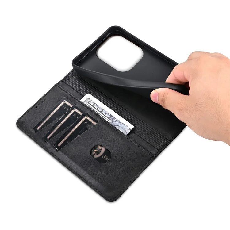 AZNS For Xiaomi Redmi Note 13 Pro 4G / Poco M6 Pro 4G Magnetic Case PU Leather Stand Phone Cover