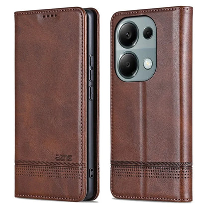 AZNS For Xiaomi Redmi Note 13 Pro 4G / Poco M6 Pro 4G Magnetic Case PU Leather Stand Phone Cover
