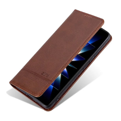 AZNS For Xiaomi Redmi Note 13 Pro 4G / Poco M6 Pro 4G Magnetic Case PU Leather Stand Phone Cover