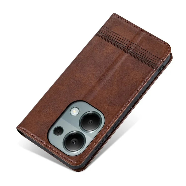 AZNS For Xiaomi Redmi Note 13 Pro 4G / Poco M6 Pro 4G Magnetic Case PU Leather Stand Phone Cover