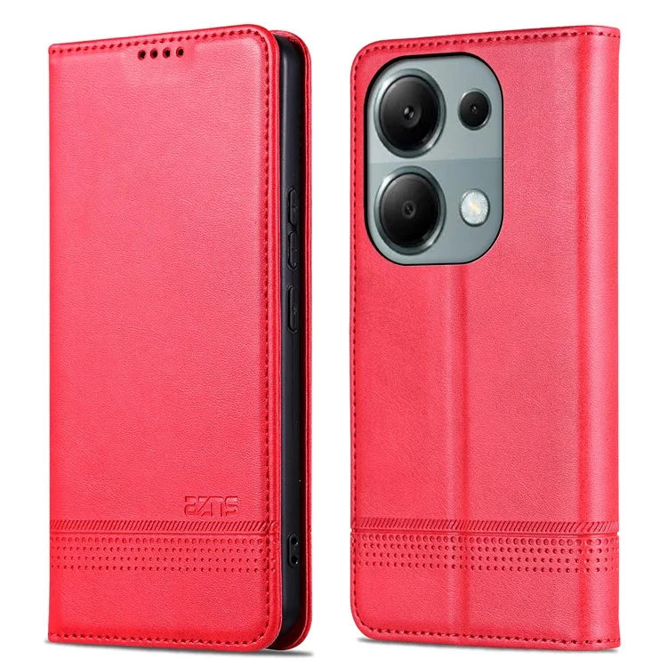 AZNS For Xiaomi Redmi Note 13 Pro 4G / Poco M6 Pro 4G Magnetic Case PU Leather Stand Phone Cover