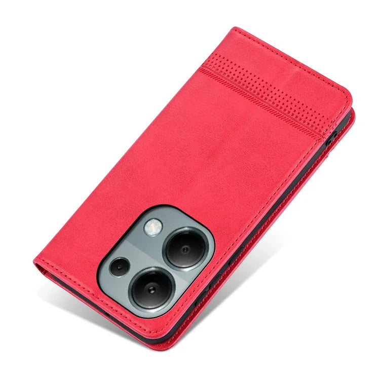 AZNS For Xiaomi Redmi Note 13 Pro 4G / Poco M6 Pro 4G Magnetic Case PU Leather Stand Phone Cover