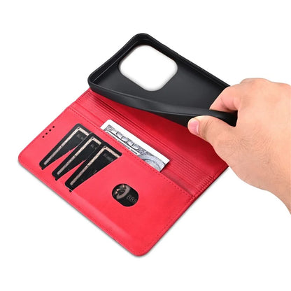 AZNS For Xiaomi Redmi Note 13 Pro 4G / Poco M6 Pro 4G Magnetic Case PU Leather Stand Phone Cover