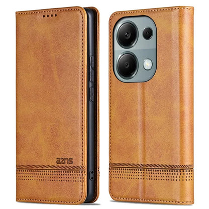 AZNS For Xiaomi Redmi Note 13 Pro 4G / Poco M6 Pro 4G Magnetic Case PU Leather Stand Phone Cover